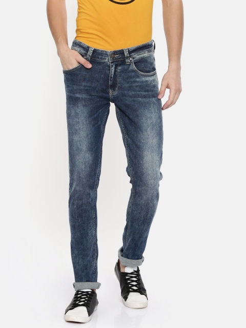 

SPYKAR Men Blue Skinny Fit Low-Rise Clean Look Stretchable Jeans