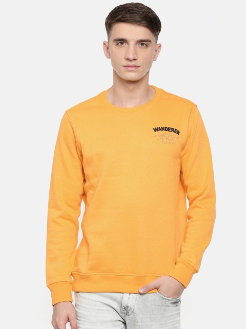 

SPYKAR Men Yellow Solid Pullover Sweatshirt
