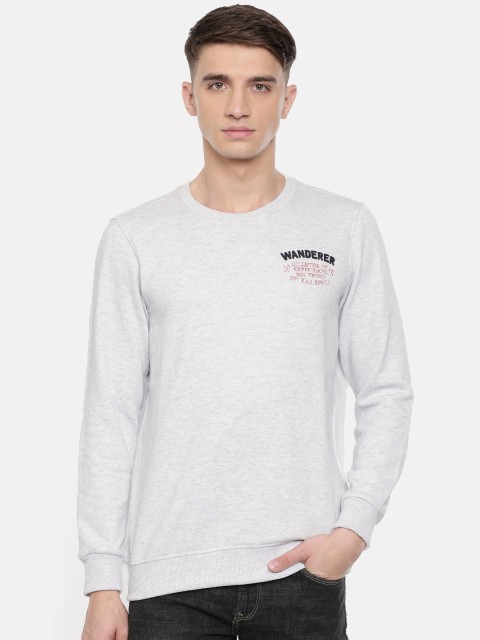 

SPYKAR Men Grey Melange Solid Sweatshirt