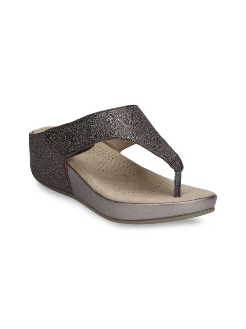 

Mode by Red Tape Women Taupe Solid T-Strap Flats