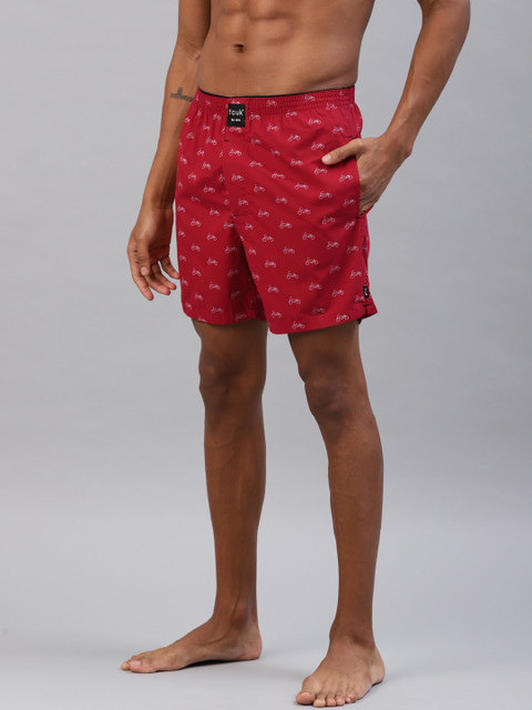

FCUK Men Red Printed Pure Cotton Boxers M3AAY