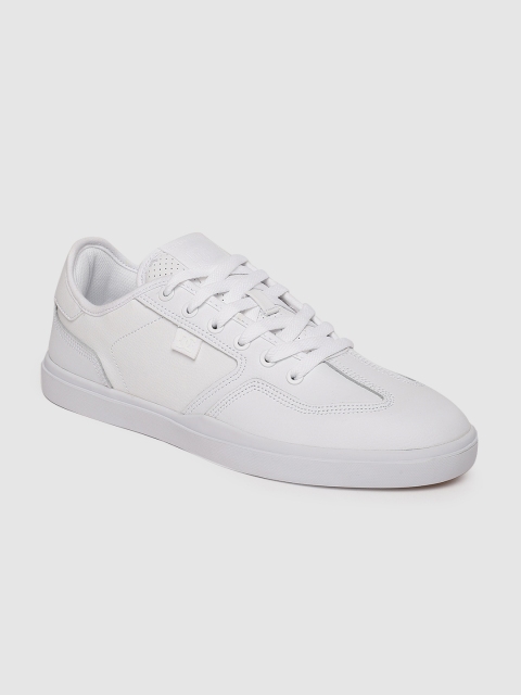 

DC Men White Leather Sneakers
