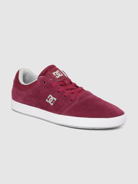 

DC Men Burgundy Suede Sneakers