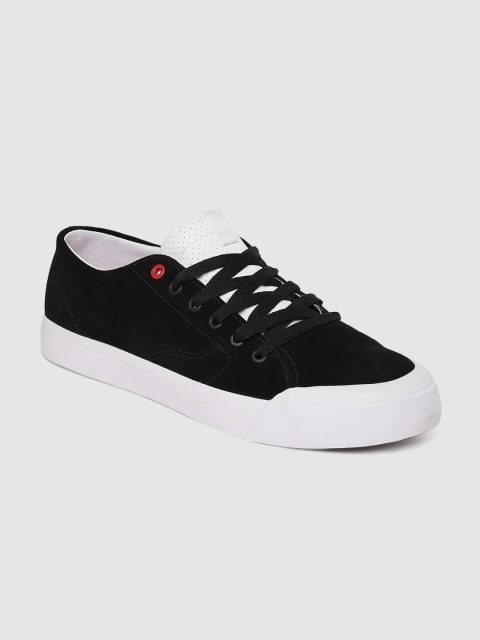 

DC Men Black Solid Leather Sneakers