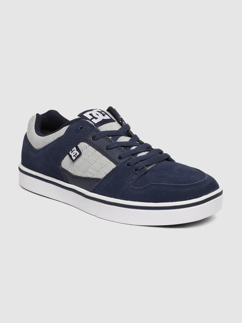 

DC Men Navy Blue Leather Sneakers