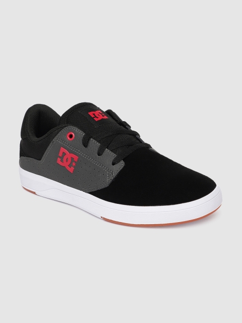 

DC Men Black & Grey Suede Colourblocked Sneakers