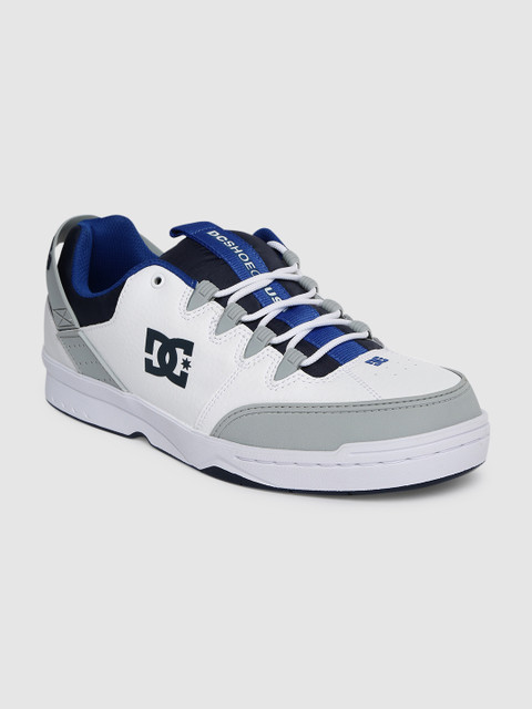 

DC Men White Leather Sneakers