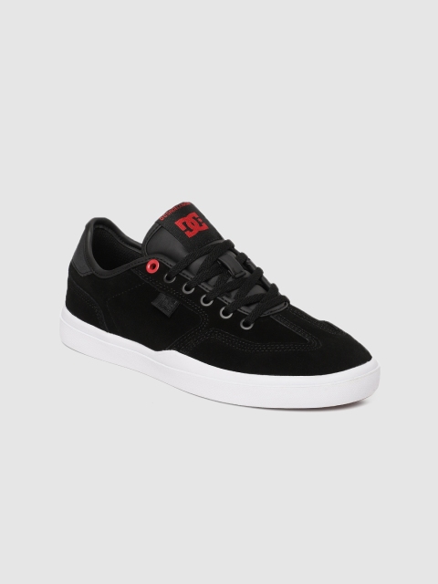 

DC Women Black Solid Suede Sneakers