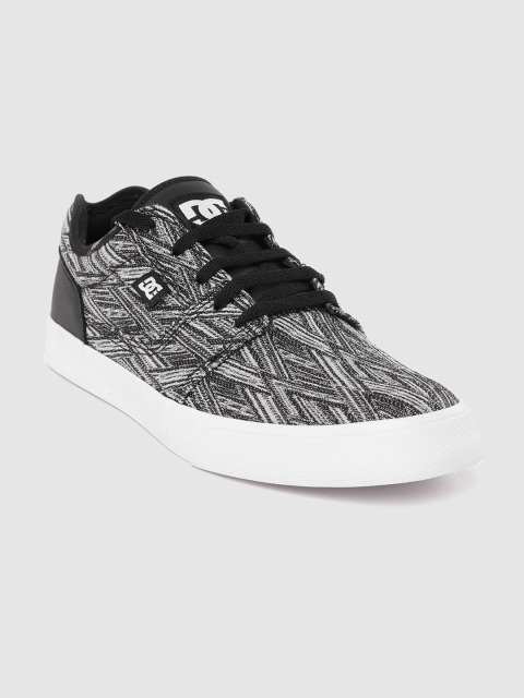 

DC Men Charcoal Grey Woven Design Sneakers