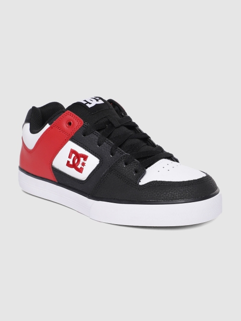 

DC Men Black & White Leather Sneakers
