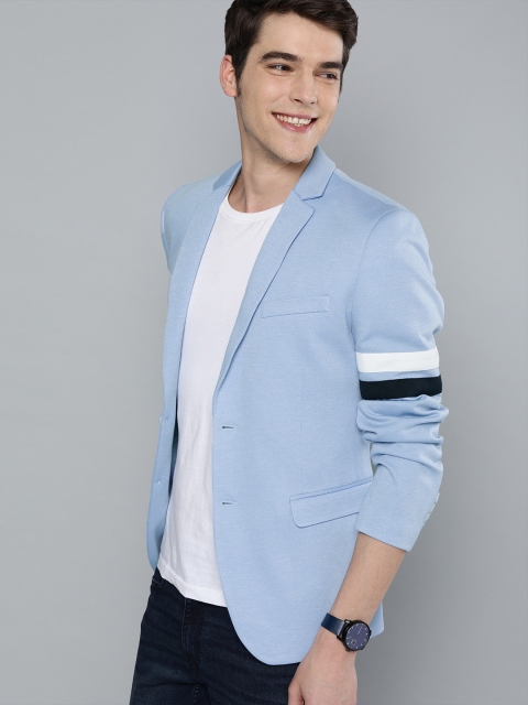 

Mast & Harbour Men Blue Solid Regular Fit Single-Breasted Casual Blazer