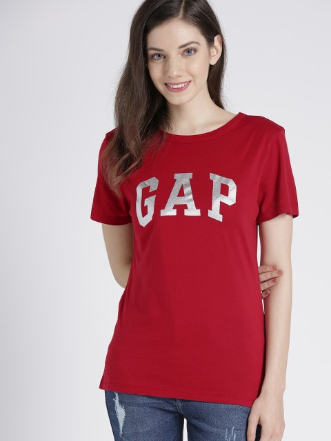 

GAP Women's Logo Crewneck T-Shirt, Red