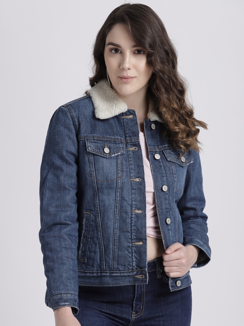 

GAP Women's Icon Denim Jacket, Navy blue