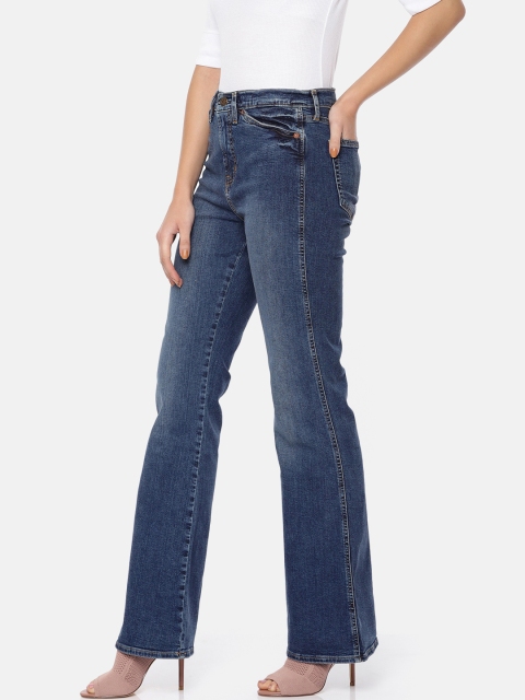 

GAP Women's High Rise Mariner Wide-Leg Jeans, Blue