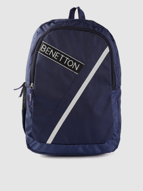 

United Colors of Benetton Unisex Navy Blue Printed Laptop Backpack
