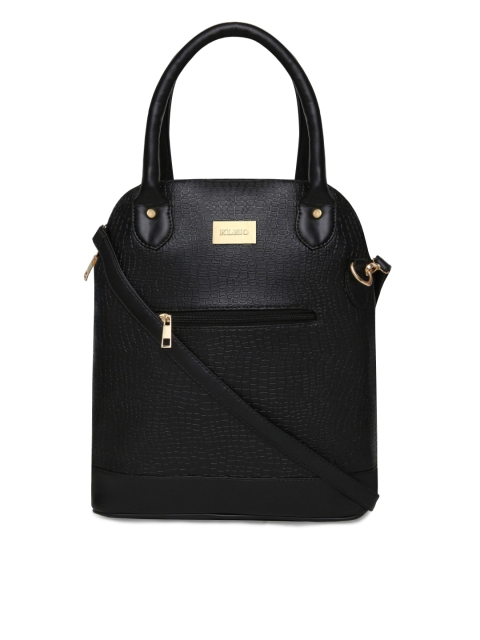 

KLEIO Black Textured Handheld Bag