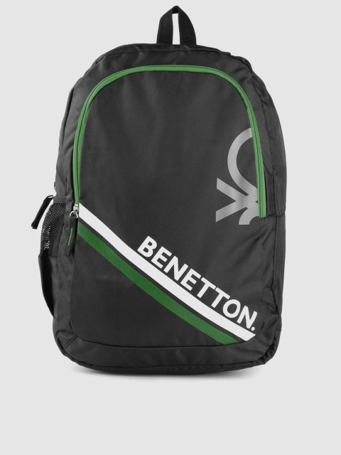

United Colors of Benetton Black Brand Logo Backpack