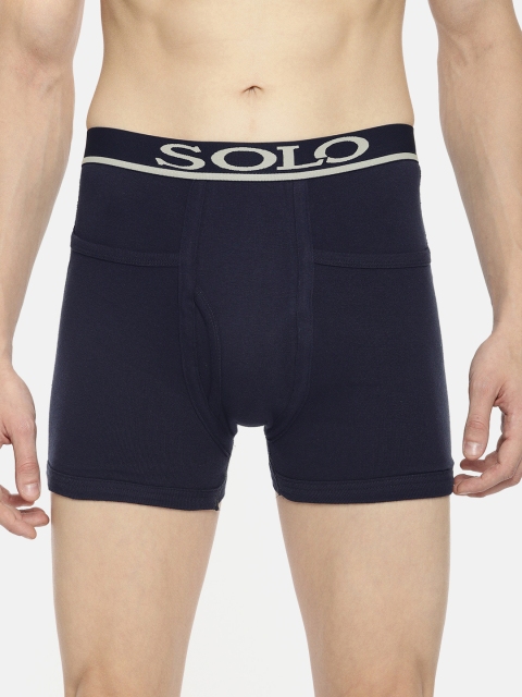 

SOLO Men Navy Blue Solid Trunk