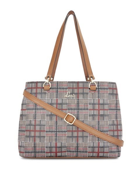 

Lavie Women Brown & Grey Self Design Shoulder Bag