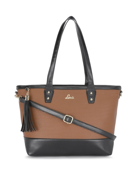 

Lavie Brown & Black Colourblocked Shoulder Bag