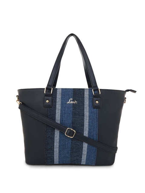 

Lavie Women Blue Striped Shoulder Bag