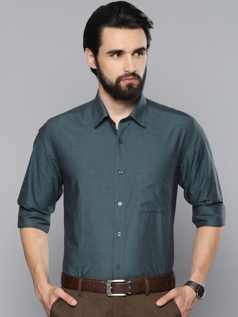 

Louis Philippe Men Teal Blue Slim Fit Solid Formal Shirt