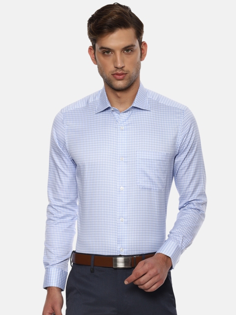 

Louis Philippe Men Blue Regular Fit Self Design Casual Shirt