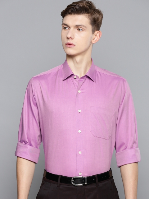 

Louis Philippe Men Purple Slim Fit Solid Formal Shirt