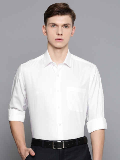 

Louis Philippe Men White Slim Fit Solid Formal Shirt