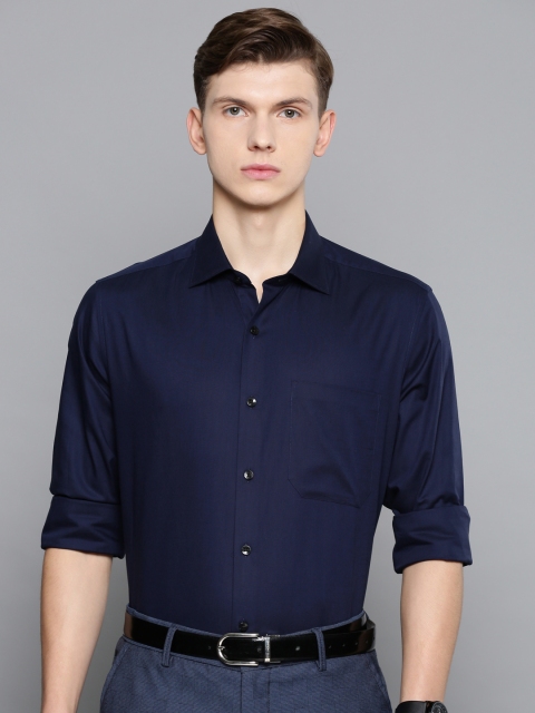 

Louis Philippe Men Navy Blue Classic Fit Solid Formal Shirt