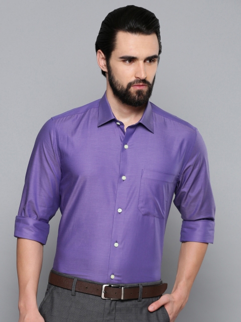 

Louis Philippe Men Purple Slim Fit Solid Formal Shirt