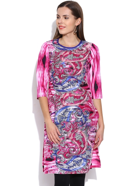 

Rain & Rainbow Pink Printed Kurta