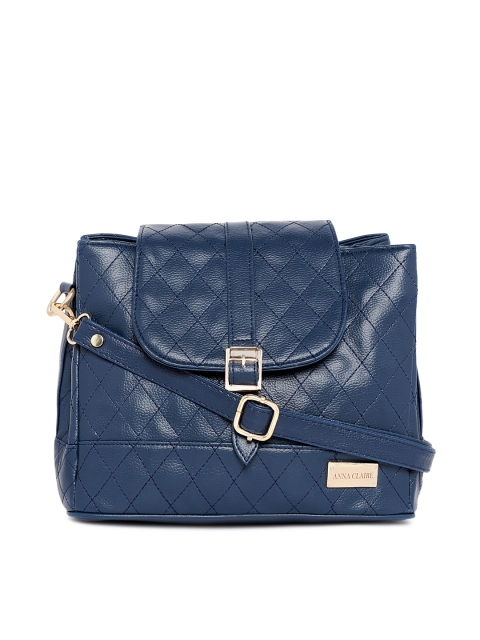 

Anna Claire Navy Blue Solid Sling Bag