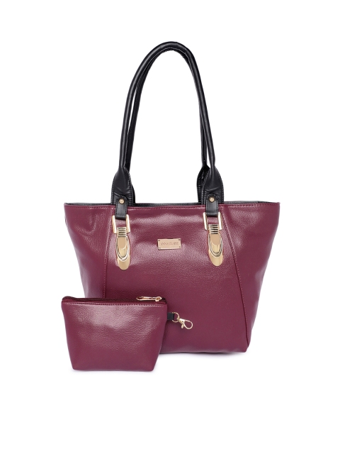 

Anna Claire Maroon Solid Shoulder Bag