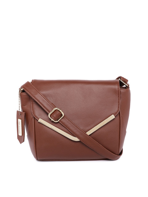 

Anna Claire Tan Brown Solid Sling Bag