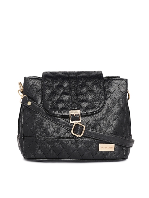 

Anna Claire Black Solid Sling Bag