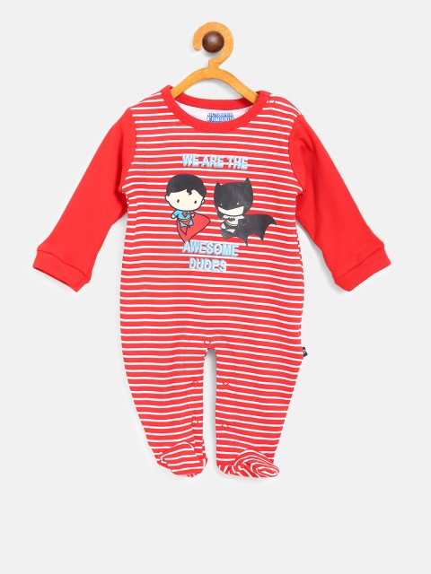 

Moms Love Boys Red & White Striped Sleepsuit MLS21103JLBSST