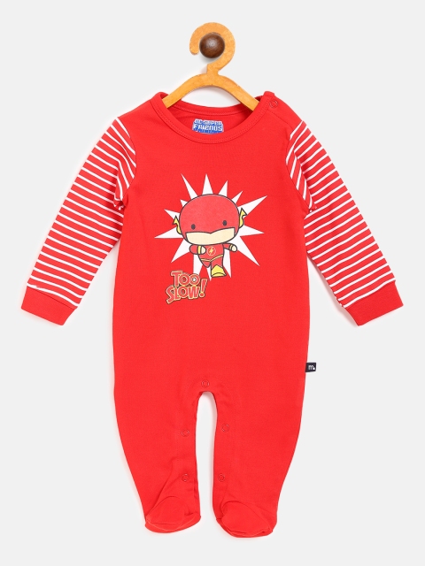 

Moms Love Boys Red & White Printed Sleepsuit MLS21106JLBSST