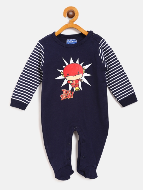 

Moms Love Boys Navy Blue & White Printed Sleepsuit MLS21106JLBSST