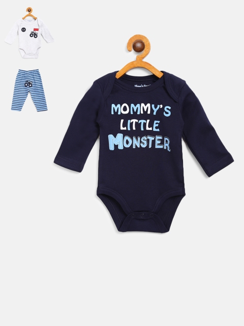 

Moms Love Boys Assorted Pack of 2 Bodysuits with Pyjama