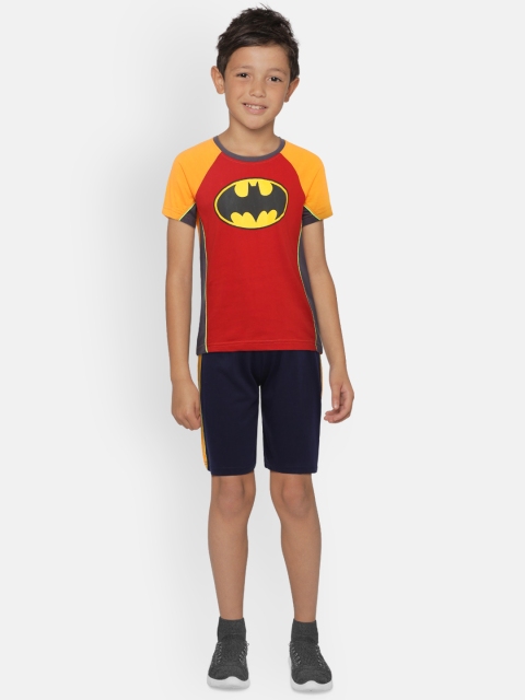 

GAME BEGINS Boys Assorted Batman Printed T-shirt with Shorts