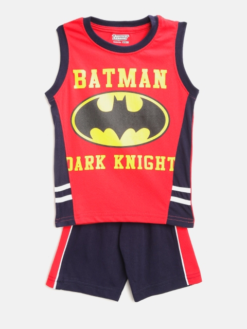 

GAME BEGINS Boys Assorted Batman Printed T-shirt with Shorts