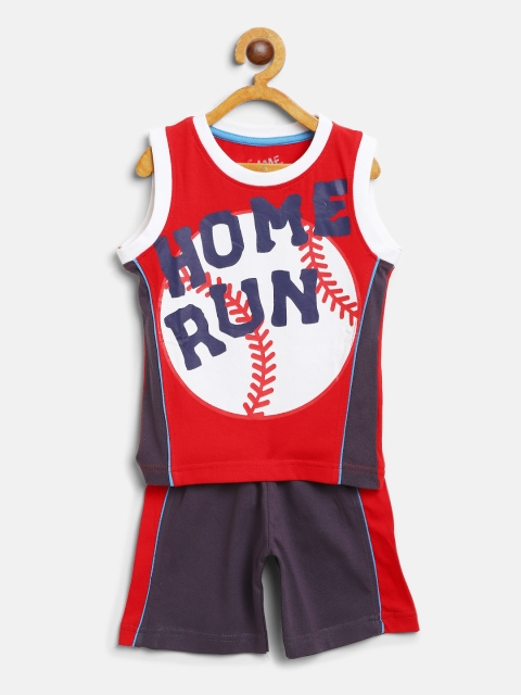 

GAME BEGINS Boys Assorted Printed T-shirt with Shorts