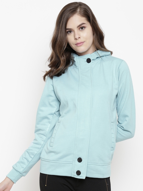 

Belle Fille Women Blue Solid Tailored Jacket