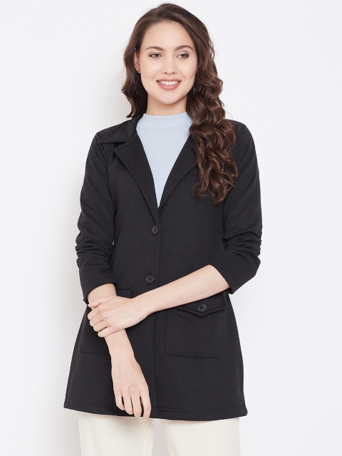

Belle Fille Women Black Solid Tailored Jacket