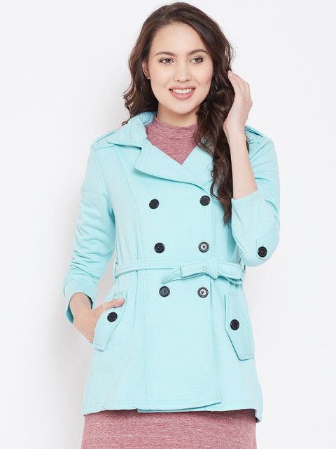 

Belle Fille Women Blue Solid Tailored Jacket