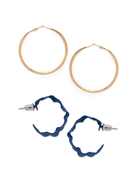 

Rubans Set of 2 Hoop Earrings, Gold