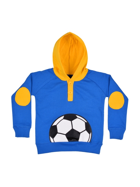 

GKIDZ Boys Blue Hooded Printed Sweatshirt