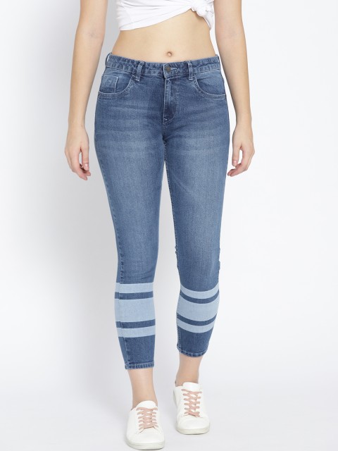 

Mast & Harbour Women Blue Skinny Fit Clean Look Cropped Stretchable Jeans