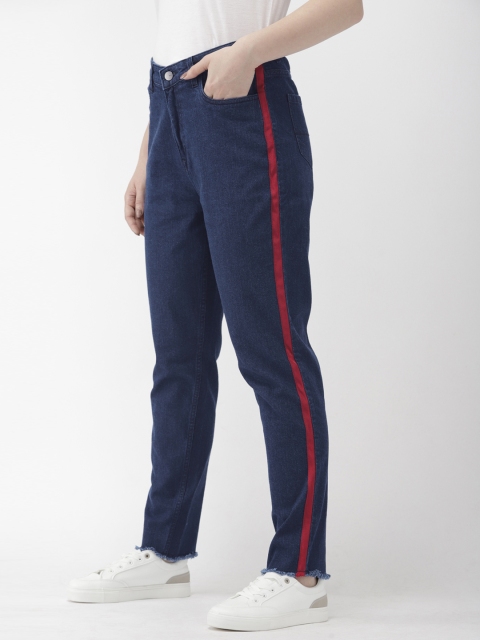 

Mast & Harbour Women Blue Boyfriend Fit Mid-Rise Clean Look Stretchable Jeans